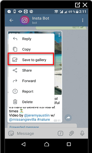 Как перенести фото с телеграмма в галерею